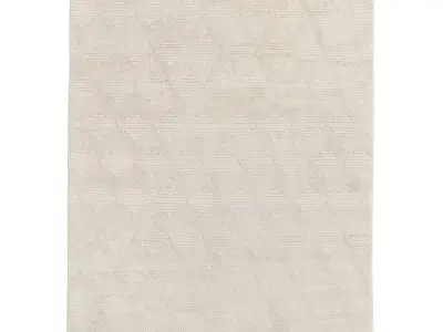 KAVNI HAND-KNOTTED WOOL and SILK RUG 3D model