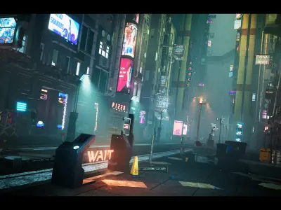 Cyberpunk Environment Megapack - Unity Project- Low-poly 3D model