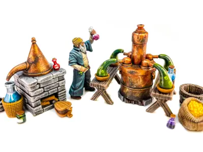 MEDIEVAL DISTILLERY ROOM 3D print model
