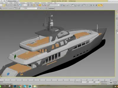 Super Yacht  Without Furniture 3D model