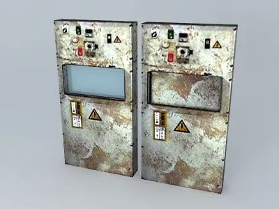 Secure Metal Doors 3D model