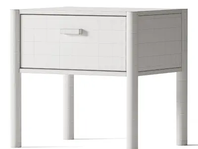 Axel Oak Bedside Table 3D model