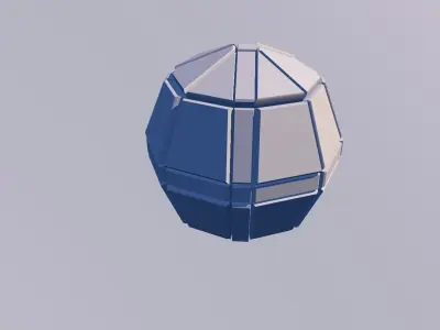 Sci Fi Object No13 - Pyramid Sphere Torus 2019 Low Poly 3D model