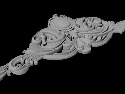 dekor golden ornate crown 3D model