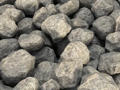 Gray gravel 3D model