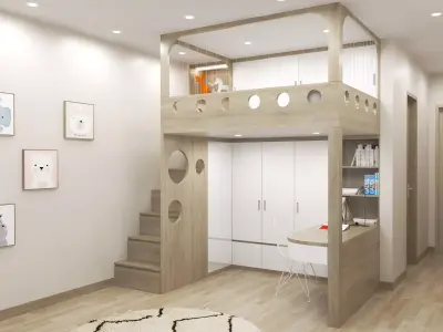 Room of son Free 3D model