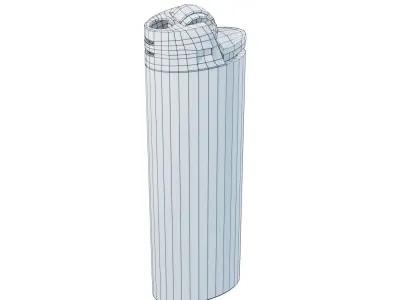 Lighter cigarette Low-poly 3D model