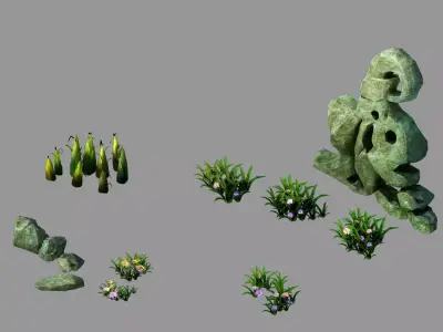 Forsaken Forest - Plant - Stone 21 3D model