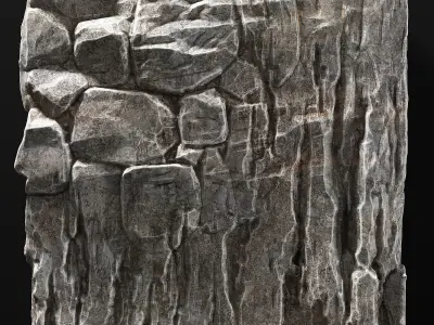 Slab stone rock granite huge n2 3D model