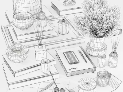 Decorative Set 01 3D model