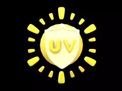 UV Reflection Icon v1 001 Low-poly 3D model