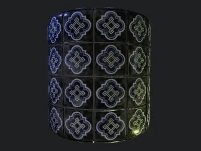 Stylized Portuguese Tiles Material 04 Texture