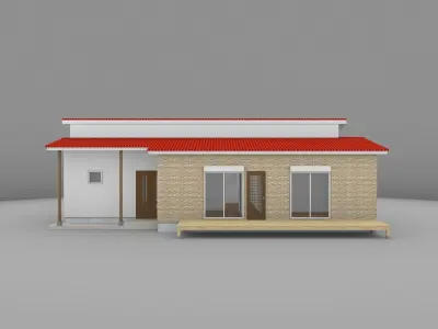 House model for background 31 Low-poly 3D model