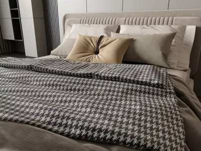 Modern Minimal Master Bedroom 3D model