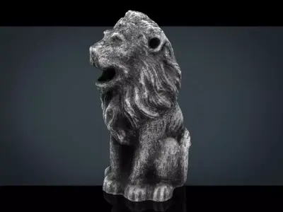 Leon Statue Low-poly 3D model