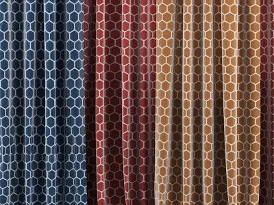 Curtain Set 34 3D model