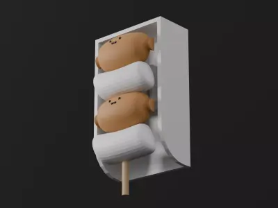 Street food-Clicker-STL 3D print model