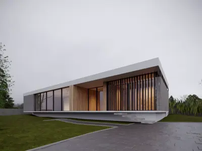 Overcasted Exterior HDRI  Corona Cinema4D scene 3D model