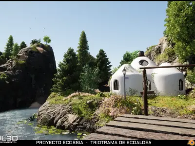 ECOSSIA Triorama-Project Low-poly 3D model