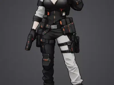 Endfield inspired girl 3D model