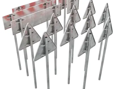 Warning signs set 1 3D model