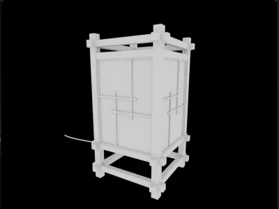 Japanese Table Lantern 3D model