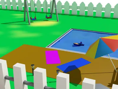 Cartoon House Low-poly 3D model