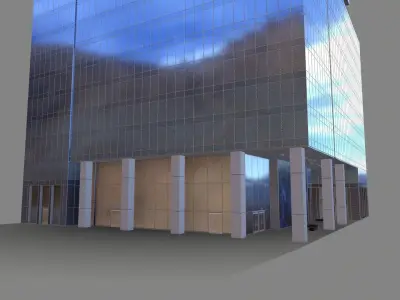 250 Howard Street Building San Francisco Low-poly 3D model