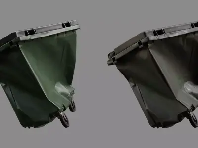 Crushed Trash Container 05 3D model