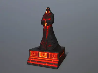 lava statue 4 Low-poly 3D model