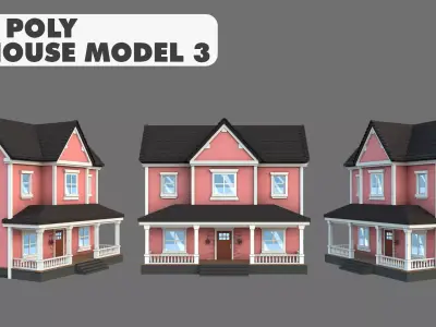 House Model 3 Low-poly 3D model purchase
