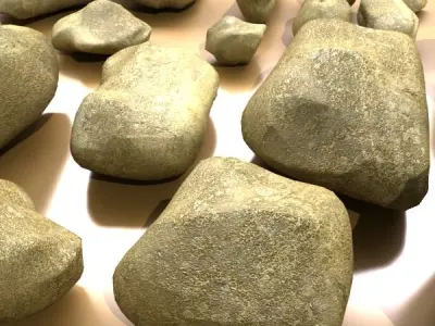 Model Stones 02 High resolution textures 3D model