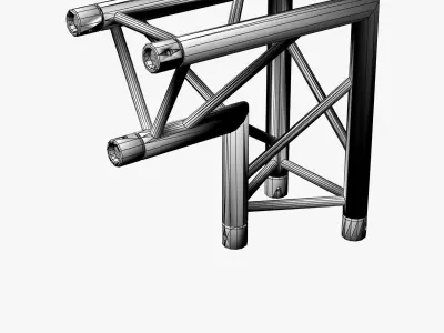 Triangular Truss Corner Junction 107 Free 3D model