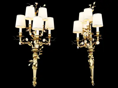 Wall Sconces Louis XV  3D model