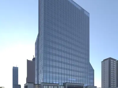 Modern high-rise buildings 3D model