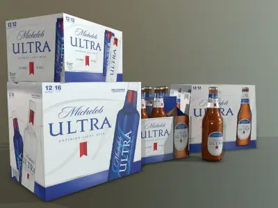 Beer Michelob Low-poly 3D model