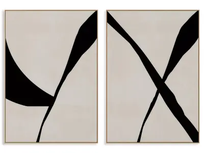 Abstract Painting Frame set 3D model 605