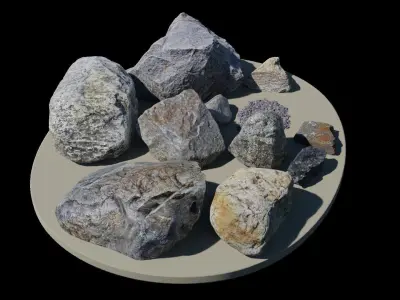 Rock Collection 01 Low-poly 3D model