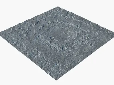 Moon crater PBR 3D model