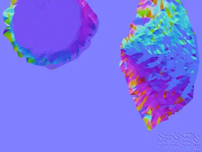 Floating Island Low-poly 3D model