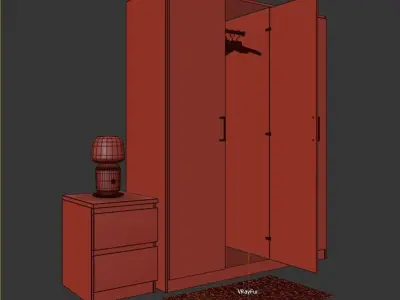 bedroom accessories 3D model