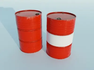 Barrel PBR Game-ready oil barrels Low-poly 3D model