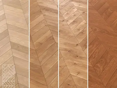 Boen Parquet Wood Floor Collection - 5 Layouts and 4 Colors - 4K 3D model