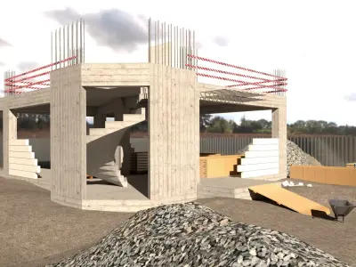 CONSTRUCTION SITE Low-poly 3D model