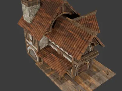 Medieval Exterior Building 3D model