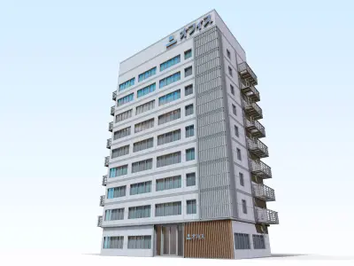 Japan Office Aichi Low-poly 3D model