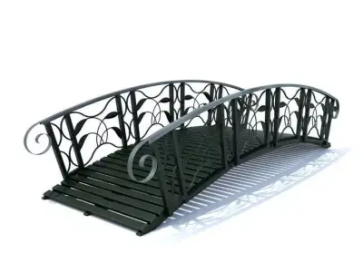 Black Colored Bridge 3D model