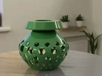 Cosmic Elegance The Geometric Pot Hat Lampshade 3D print model