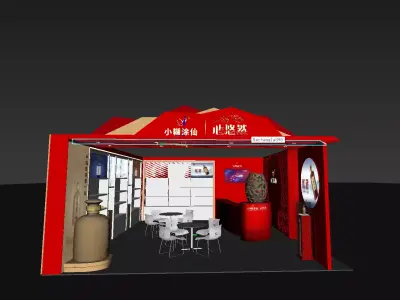  3D booth 3D model