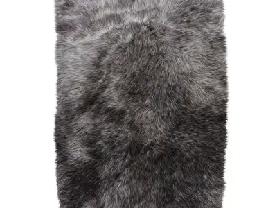 Gray Turkish carpet woolen TOUCH ME LONG 3D model